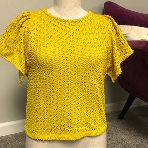 Madewell cotton eyelet shirt size XS.